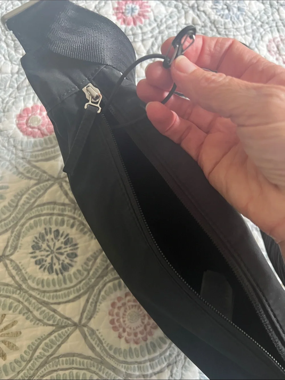 Athleta Black Crescent Crossbody Bag